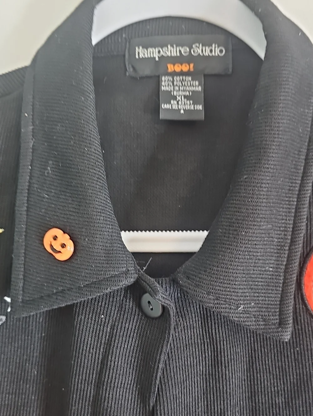 Black Halloween Patch Jacket